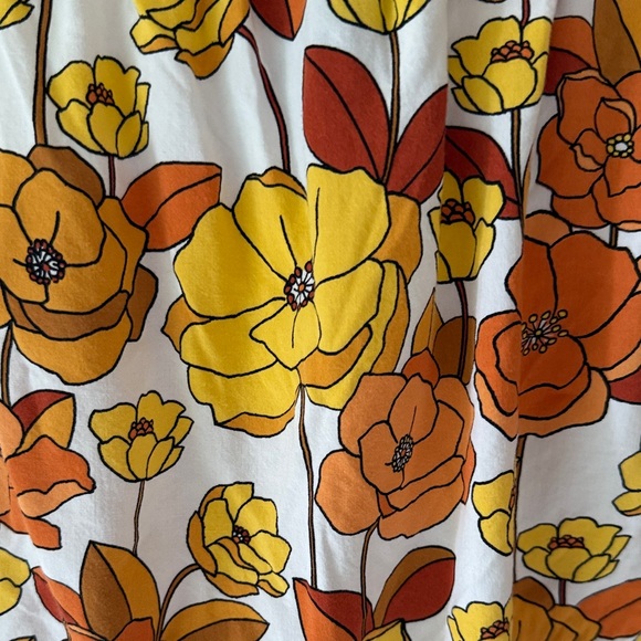 Forever 21 Floral Cropped Blouse Top Women's Small - Picture 5 of 6